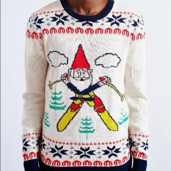 Junk Food Clothing Sweaters - Urban Outfitters Skiing Gnome Scandinavian Sweater